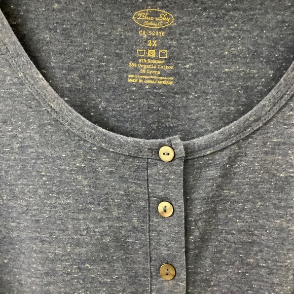 Like NEW: Blue Sky 3X Bamboo/ organic cotton tunic dress w pockets c. - Picture 12 of 12